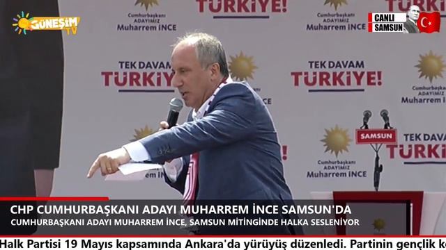 Muharrem İnce SAMSUN Miting 19 Mayıs 2018 Canlı Yayın смотреть онлайн
