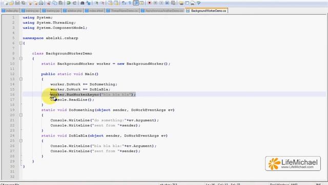 C# Simple Demo for using the 'BackgroundWorker' Class смотреть онлайн