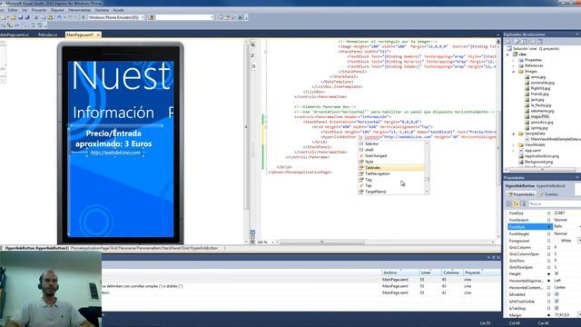 Windows Phone 8 SDK Básico en Español - Crear Vista con elementos - 4/x смотреть онлайн