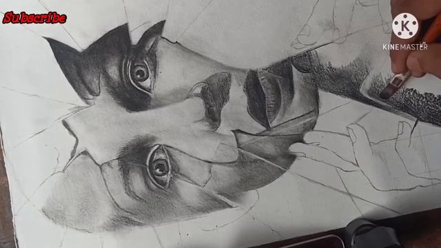 A girl in broken glass. Broken glass relastic texture drawing.. Ayan Roy Arts смотреть онлайн