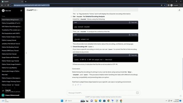 How to check in linux shell encoding of string already generated by Python script смотреть онлайн