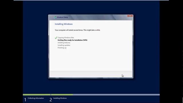 installation of windows 2012 server in VMware смотреть онлайн