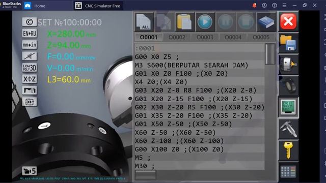 PEMBELAJARAN CNC BUBUT MENGGUNAKAN CNC SIMULATOR ANDROID FREE DAN CIMCO смотреть онлайн