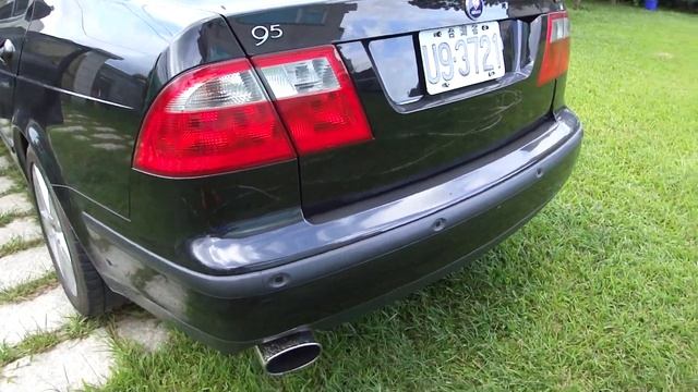 SAAB 95 BSR stage 1,JT exhaust single muffler.MTS смотреть онлайн
