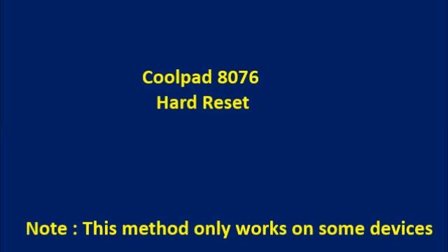 How to Hard Reset Coolpad 8076 and Forgot Password Recovery, Factory Reset смотреть онлайн