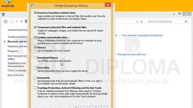 Delete Internet history. (Note: Leave the window open). смотреть онлайн