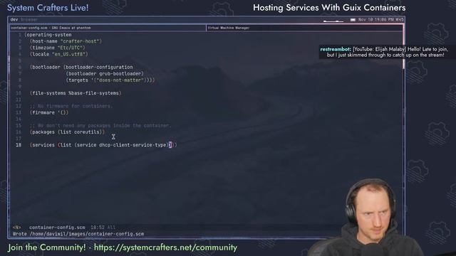 Hosting Services with Guix Containers - System Crafters Live! смотреть онлайн