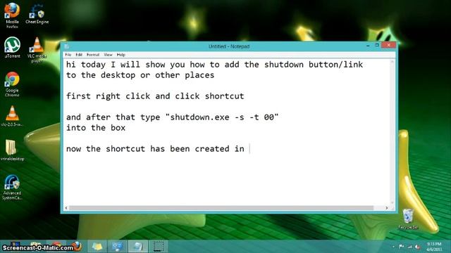 Get the Shutdown button on windows 8 for start menu and desktop смотреть онлайн