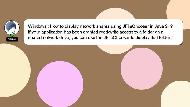 Windows : How to display network shares using JFileChooser in Java 9+? смотреть онлайн