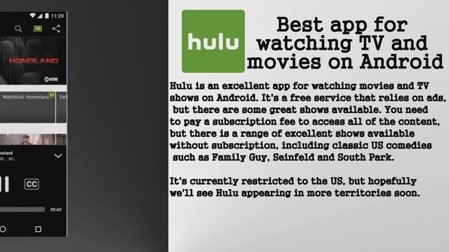 Best app for watching TV and movies on Android : hulu смотреть онлайн
