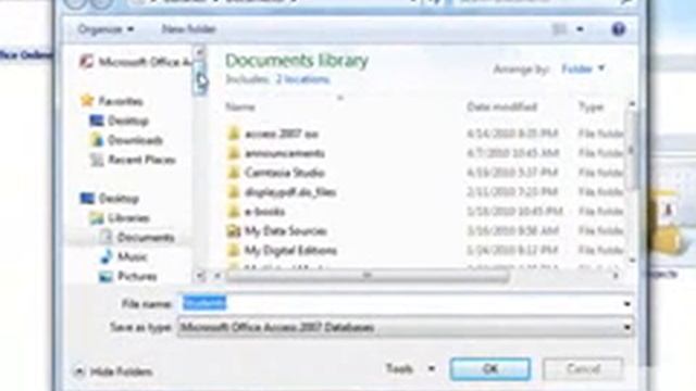 Access 2007 Secured Folder Path.wmv смотреть онлайн