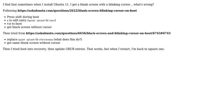 Ubuntu: Blank screen with blinking cursor after install (2 Solutions!!) смотреть онлайн
