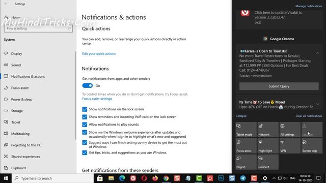 How to Disable Windows 10 Notification? Windows 10 Desktop and Action Center Notification बंद करे. смотреть онлайн