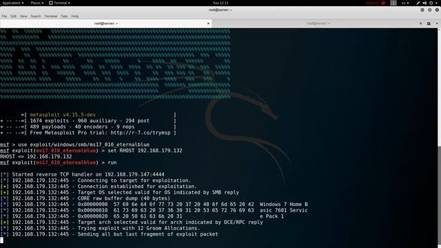 Explotación de EternalBlue (MS17-10) utilizando Metasploit смотреть онлайн