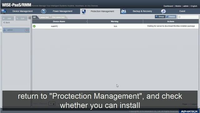 WISE-PaaS/RMM Server Settings - Upgrade setting (Upload image, management UI) смотреть онлайн