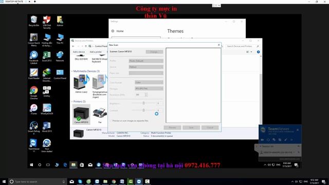 Hướng dẫn scan tài liệu trên máy in canon MFP 3010 qua TeamViewer 12 смотреть онлайн