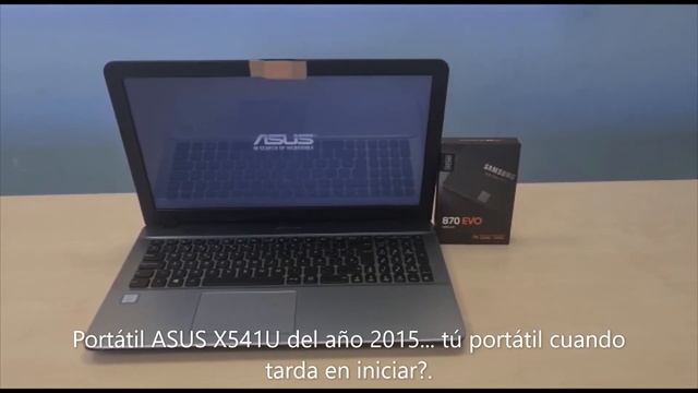 Sustitución de unidad SSD Samsung Evo 870 en portátil Asus X541 del año 2016. смотреть онлайн
