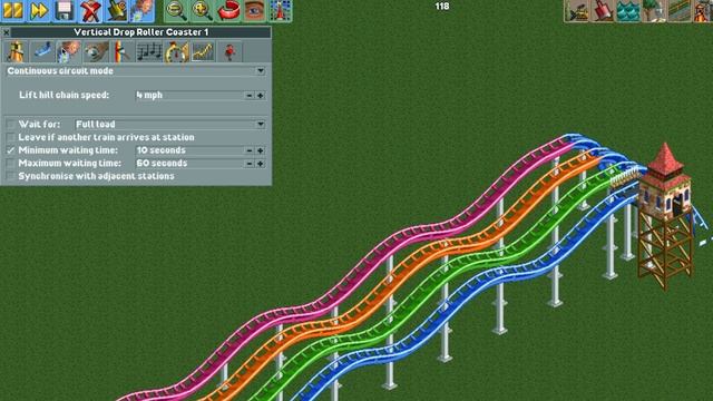 Giant Slide - one queue for multiple stations - OpenRCT2 Tutorial смотреть онлайн