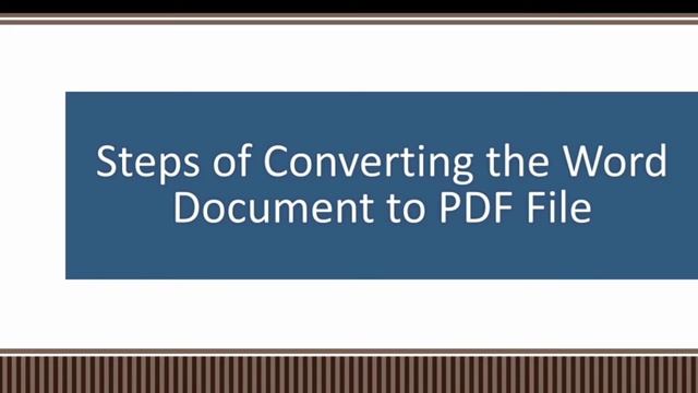 Module 5: Presentation Activity_ Converting Word Document to PDF File смотреть онлайн