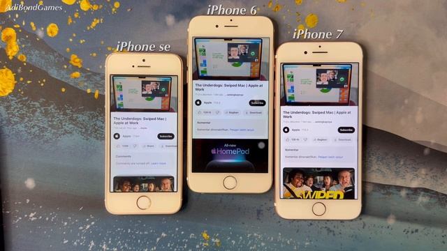 iPhone 6 vs iPhone SE 2016 vs iPhone 7 App Test YouTube смотреть онлайн