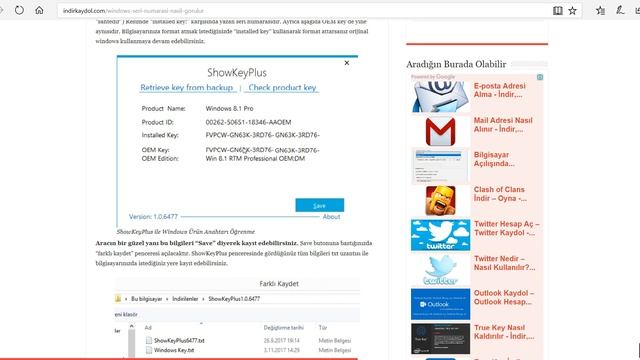 Bilgisayarın Windows Ürün Anahtarı Nasıl Bulunur смотреть онлайн