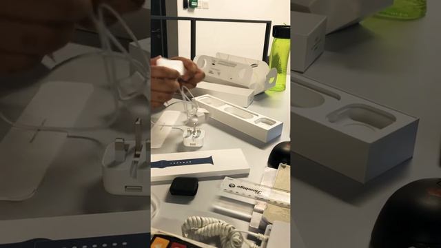 Unboxing apple watch series 5 space grey color 44 mm with blue sport band смотреть онлайн