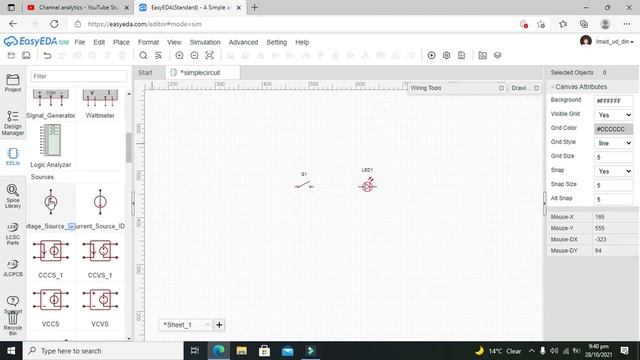 basic tutorials for beginners for EasyEDA | simplest circuit simulation tutorial in EasyEDA смотреть онлайн