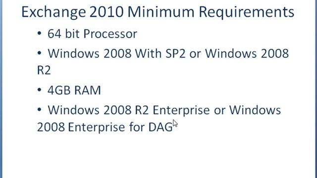 Upgrading to Exchange 2010 from Exchange 2003 CBT - Prerequisites смотреть онлайн