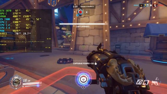 I5 7400 + GTX 1070 [ OVERWATCH ] [ HIGH ] 1080p смотреть онлайн