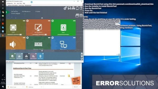 How to Test hardware using BurnInTest - Test defective hardware