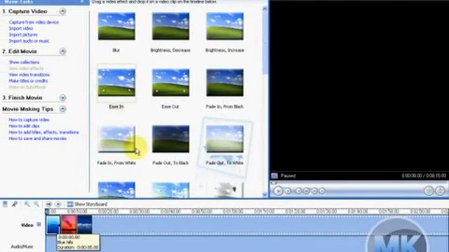 Windows XP Movie Maker: Add Ease or Zoom in/out on video or image смотреть онлайн