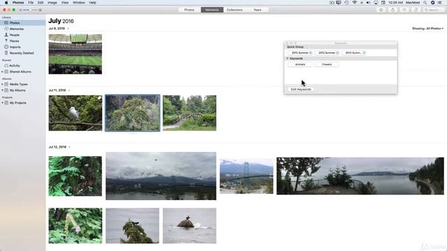 Mac Photos 3: Organize, Edit and Share Photos On Your Mac : Example: Organizing With Keywords смотреть онлайн