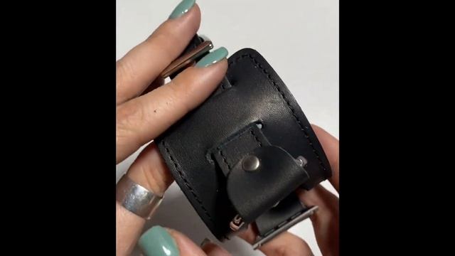 wide Leather cuff band compatible with Apple watch 38 40 41 42 44 45 49 mm, Handmade UA code 1230st смотреть онлайн