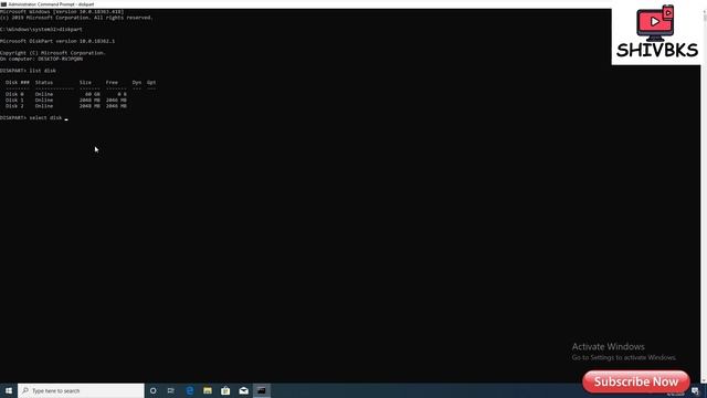 How to create Partition by using Diskpart command on Windows 10 смотреть онлайн