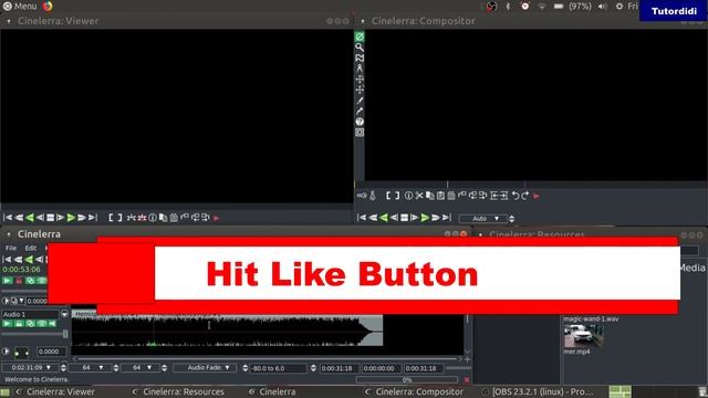 Split / Trim Audio - Cinelerra Video Editor Tutorial#8 смотреть онлайн