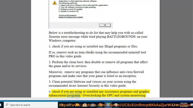 Fix Application is interrupted by external software when playing BATTLEGROUNDS смотреть онлайн
