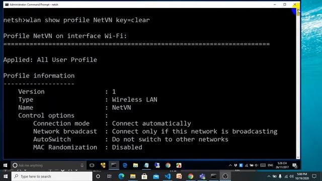 CMD Show WiFi Password in Windows 10 8 смотреть онлайн