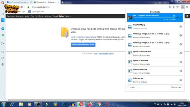 Baixando Windows 7 pelo Google Drive teste de conexão e Provedor смотреть онлайн