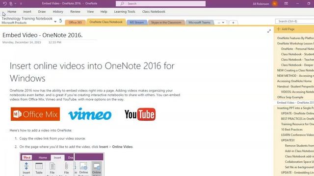 Accessibility Tools in OneNote (desktop, Win 10 app, online) смотреть онлайн