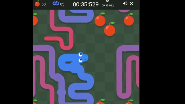 Full Google Snake World Record [1:03.740] (Borderless, 3 Apple, Small, Slow) смотреть онлайн