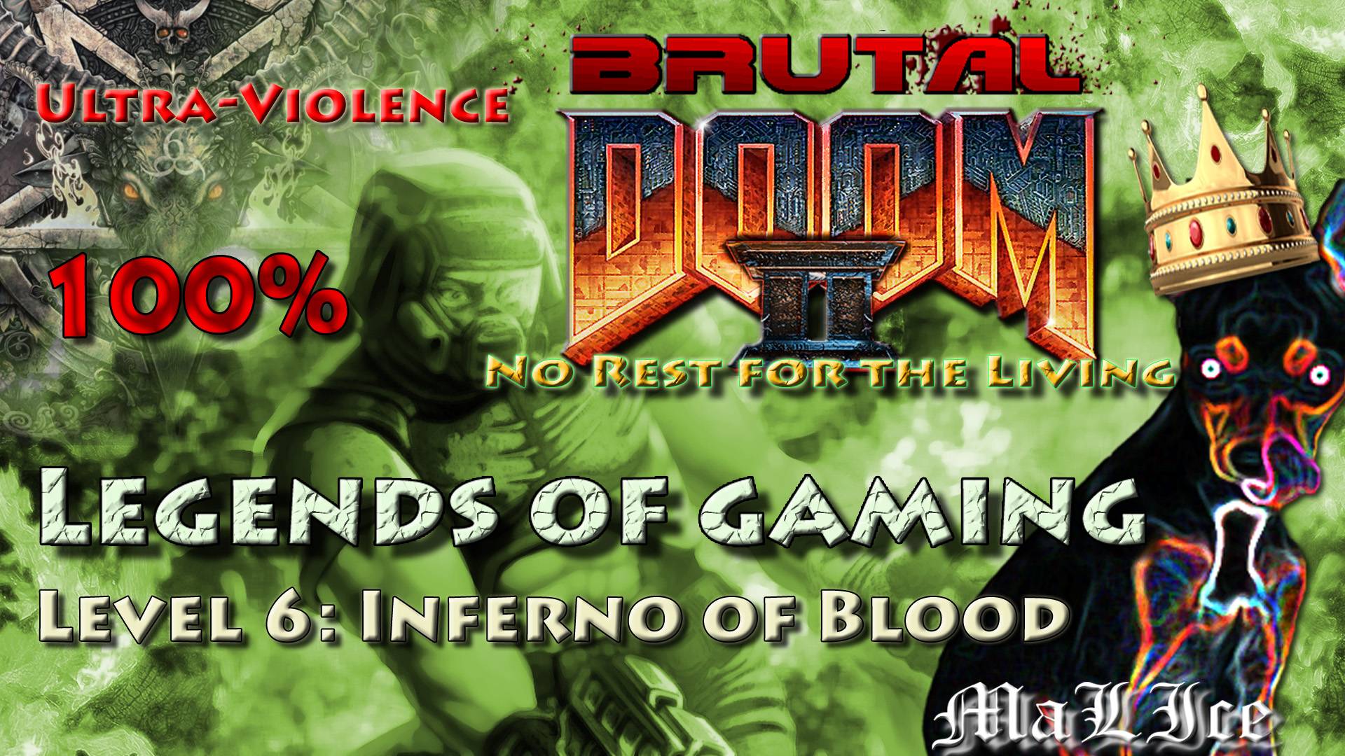 Brutal Doom 2 No Rest for the Living - Level 6: Inferno of Blood смотреть онлайн