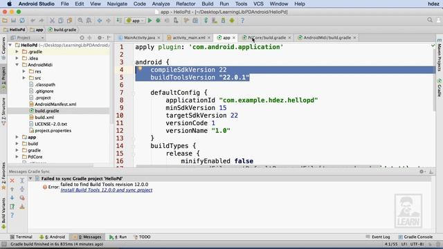 Learning LibPD for Android: 04. Importing libPD into Android Studio смотреть онлайн