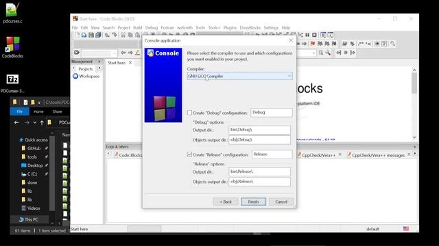 16) C language. Add library in CodeBlocks (PDCurses) смотреть онлайн