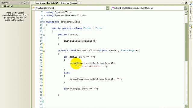 C# ErrorProvider смотреть онлайн