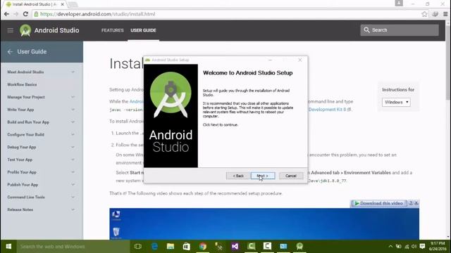 Android | Getting Started | Installing Android Studio. смотреть онлайн