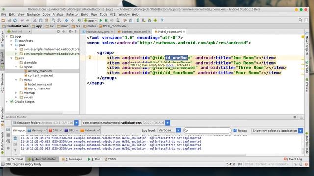 112 Android Studio Radio Button смотреть онлайн