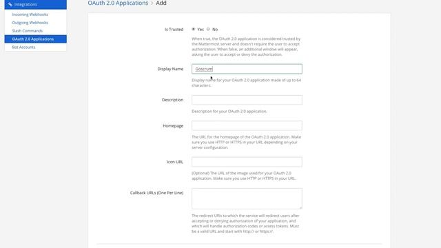 GoScrum- Part 1 Create Mattermost OAuth Application for GoScrum смотреть онлайн