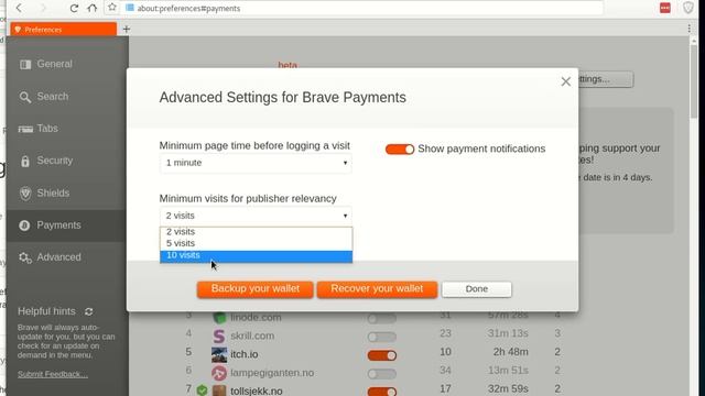 Brave Payments bug with advanced settings смотреть онлайн