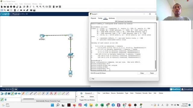 LAB - NAT Dynamic Overload (Cisco Packet Tracer) - 2 Router, 1 Switch, 1 PC смотреть онлайн