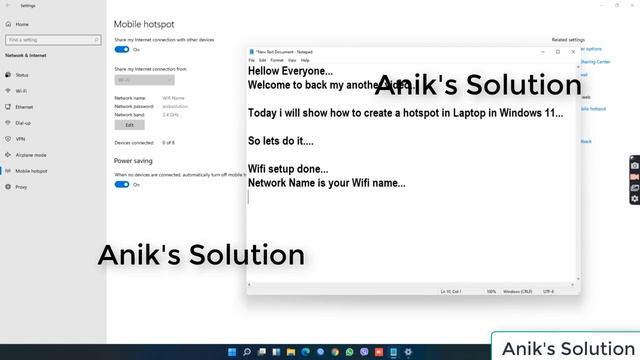 How to Create WiFi Hotspot in Laptop Windows 11 PC | Latest 2021 смотреть онлайн